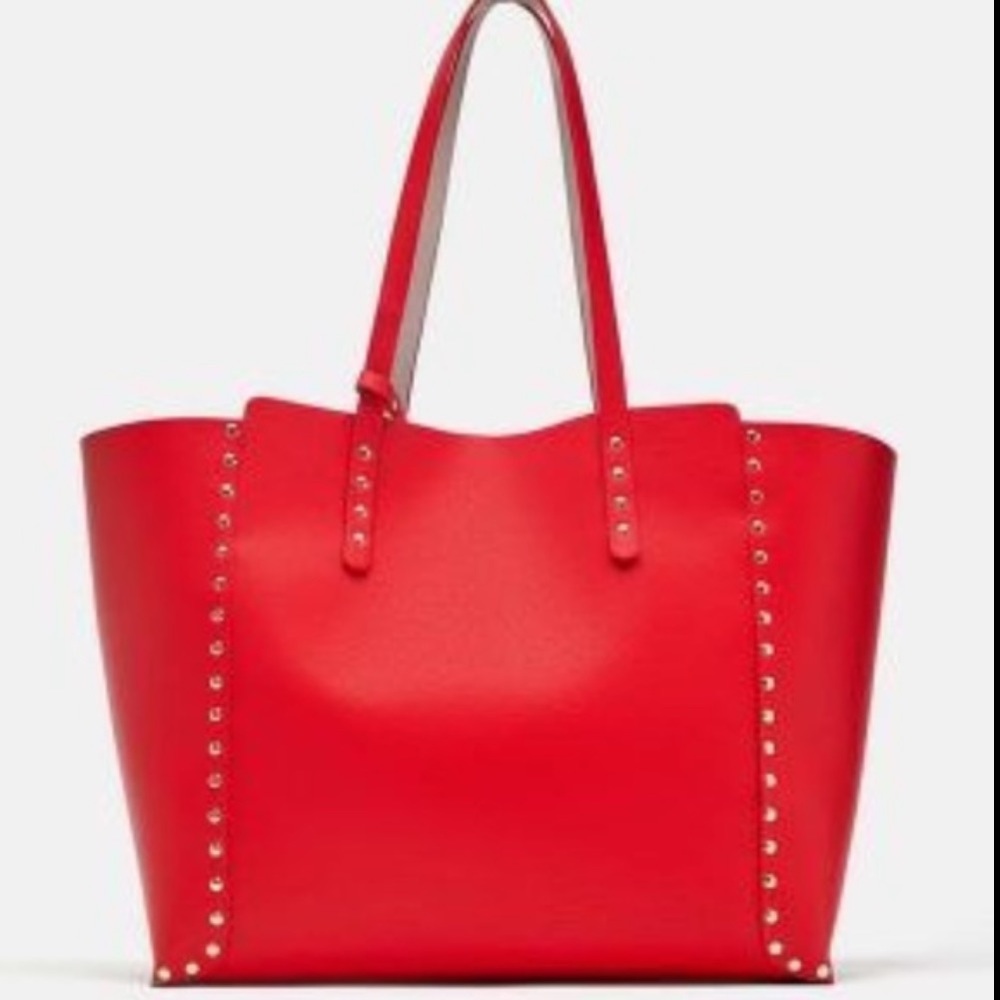NWT Zara Studded Reversible Shopper Bag